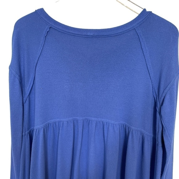Free People “Forever Your Girl” Cobalt Blue Babydoll Top Size XS - Picture 9 of 13